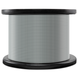 3/32" - 3/16" Galvanized Steel Wire Rope, 1000 Ft.