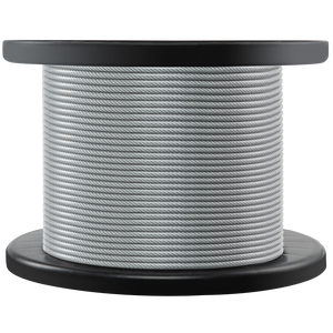1/8" - 3/16" Galvanized Steel Wire Rope, 750 Ft.