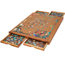 Load image into Gallery viewer, Wooden Puzzle Board with 4 Storage Drawers
