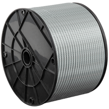 Load image into Gallery viewer, 1/8&quot; - 3/16&quot; Galvanized Steel Wire Rope, 500 Ft.
