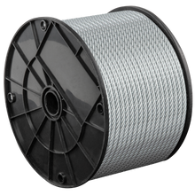Load image into Gallery viewer, 3/16” – 1/4” Galvanized Steel Wire Rope, 250 Ft.
