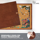 Jumbl 1000-Piece Puzzle Board - 23 x 31" Wooden Puzzle Table with Felt Surface & 6 Drawers - Brown