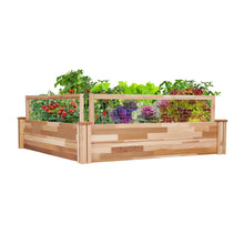Load image into Gallery viewer, Jumbl Raised Garden Bed, 48 x 48 x 10 in, Elevated Canadian Cedar Wood Herb Garden Planter
