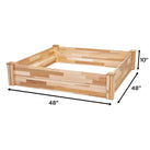 Jumbl Raised Garden Bed, 48 x 48 x 10 in, Elevated Canadian Cedar Wood Herb Garden Planter