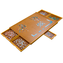 Load image into Gallery viewer, Wooden Puzzle Board with 6 Storage Drawers
