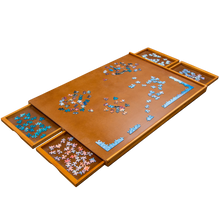 Load image into Gallery viewer, Wooden Puzzle Board with 4 Storage Drawers
