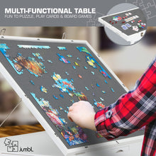 Load image into Gallery viewer, Jumbl 1000-Piece Puzzle Board - 23 x 31&quot; Tilting Puzzle Table with Felt Surface &amp; 6 Drawers - White
