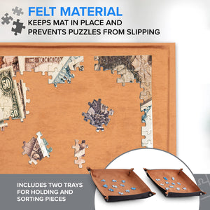 Jumbl 2,000-Pieces Puzzle Board, 27 x 39", Portable Jigsaw Puzzle Table with Cover & Felt Surface