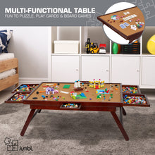 Load image into Gallery viewer, Jumbl 1500-Piece Puzzle Board - 27 x 35&quot; Wooden Puzzle Table with Felt Surface &amp; 6 Drawers - Brown
