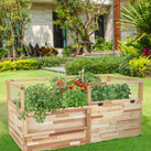 Jumbl Raised Garden Bed, 72 x 39 x 33.5 in, Elevated Canadian Cedar Wood Herb Garden Planter