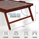Jumbl 1500-Piece Puzzle Board - 27 x 35" Wooden Puzzle Table with 6 Removable Drawers - Dark Brown