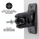 Jumbl ProGrip Ultra Stainless Steel Adjustable Speaker Wall Mount Brackets (Pair of 2) - Black