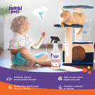 JumblPets 32oz Pet Stain & Odor Eliminator - Unscented Enzyme Cleaner Spray for Urine & Feces