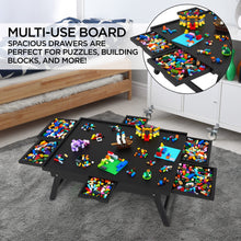 Load image into Gallery viewer, Jumbl 1000-Piece Puzzle Board - 23 x 31&quot; Wooden Puzzle Table with 6 Removable Drawers - Black
