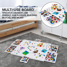 Load image into Gallery viewer, Jumbl 1500-Piece Puzzle Board - 27 x 35&quot; Wooden Puzzle Board with 6 Removable Drawers - White
