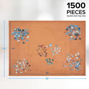 Jumbl 1,500-Pieces Puzzle Board, 25 x 35", Portable Jigsaw Puzzle Table W/Non-Slip Felt Surface
