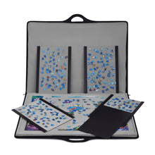 Load image into Gallery viewer, Jumbl 1500-Piece Puzzle Case, Portable Puzzle Board &amp; Travel Case with Trays &amp; Handle - Black
