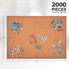 Jumbl 2,000-Pieces Puzzle Board, 27 x 39", Portable Jigsaw Puzzle Table with Cover & Felt Surface