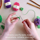 JumblCrafts Mini 20ct Crochet Yarn Set - 100% Acrylic for Knitting & Crochet - 20 Vibrant Colors