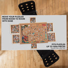 SkyMall 1000-Piece Puzzle Board - 23 x 31" Wooden Puzzle Table with 6 Magnetic Removable Drawers