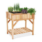 Jumbl Raised Garden Bed, 31 x 23 x 31 in, Durable Canadian Cedar Wood Elevated Garden Bed