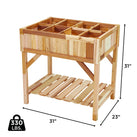 Jumbl Raised Garden Bed, 31 x 23 x 31 in, Durable Canadian Cedar Wood Elevated Garden Bed