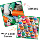 JumblCrafts Thread Spool Huggers, 100-Piece Thread Savers for Embroidery, Fits Standard Size Cones