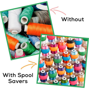 JumblCrafts Thread Spool Huggers, 100-Piece Thread Savers for Embroidery, Fits Standard Size Cones