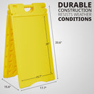 Jumbl A Frame Sandwich Board – 15.7 x 26” Display Sidewalk Sign with PVC Sign Protector (Yellow)