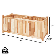 Load image into Gallery viewer, Jumbl Raised Garden Bed, 20 x 48 x 20 in, Durable Canadian Cedar Wood Elevated Garden Bed
